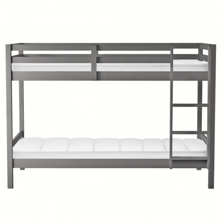 Pat supraetajat, 90x200, lemn masiv, gri, INEZA [2]