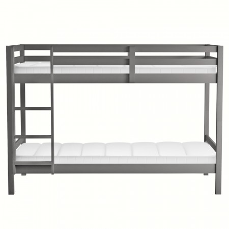 Pat supraetajat, 90x200, lemn masiv, gri, INEZA [5]