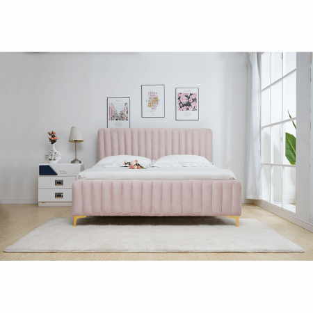Pat tapitat de dormitor ,140x200 , design modern , diverse culori, Bortis Impex [3]