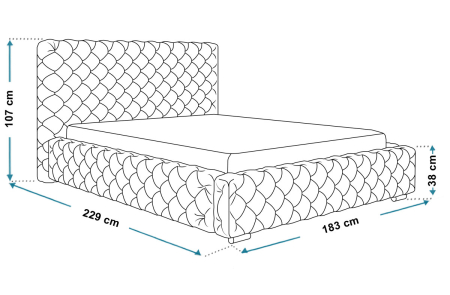 Pat tapitat dormitor, Chesterfield, 160x200, modern Lux ,, somiera metalica rabatabila, cu lada ,  matlasat , stofa catifelata Gri inchis, picioare metalice cromate, Bortis [2]