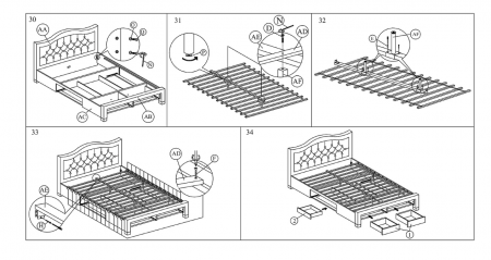 Pat  tapitat dormitor, cu 4 sertare, spatiu depozitare, matlasat, stofa textil  gri, 160x200, suport saltea fix inclus, pe picioare, tablie matalasata, [2]