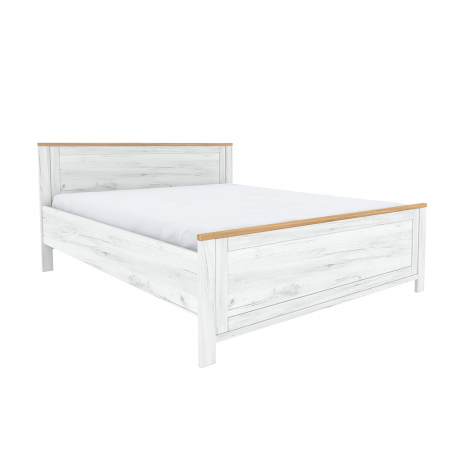 Paturi lemn & pal - Pat Z2 160x200, stejar craft auriu / stejar craft alb, SUDBURY