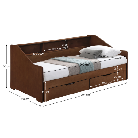 Patul extensibil, nuc, MONETA [6]