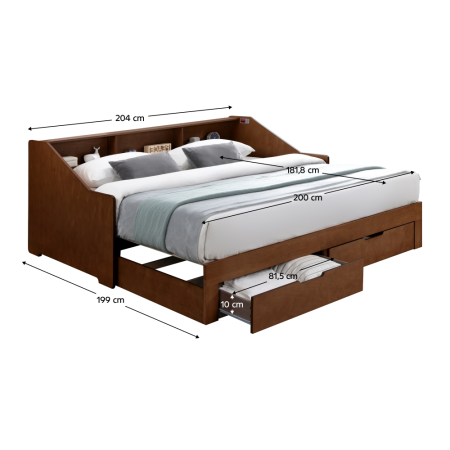 Patul extensibil, nuc, MONETA [5]