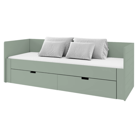 Camera copiilor - Patul extensibil, verde-gri, 90/180x200, ANTONY