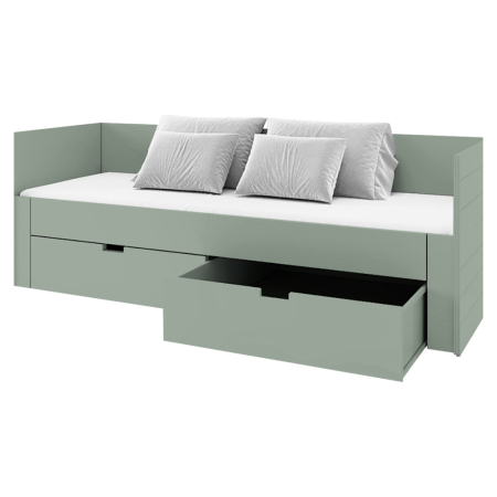 Patul extensibil, verde-gri, 90/180x200, ANTONY [7]