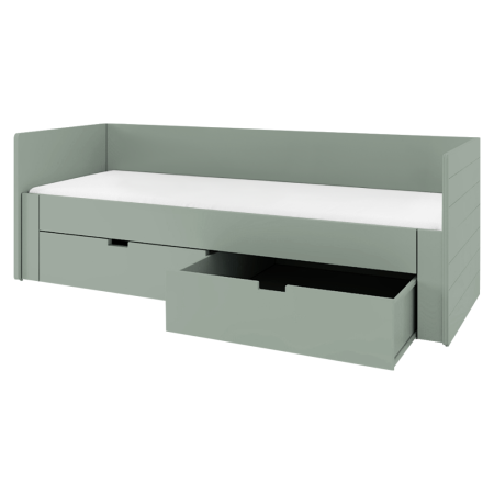 Patul extensibil, verde-gri, 90/180x200, ANTONY [2]