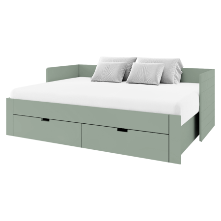 Patul extensibil, verde-gri, 90/180x200, ANTONY [5]