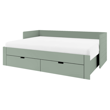 Patul extensibil, verde-gri, 90/180x200, ANTONY [4]