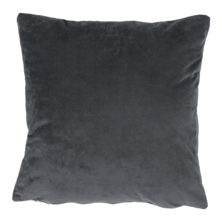Dormitor - Pernă, material textil de catifea gri închis, 60x60, OLAJA TIPUL 8