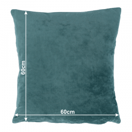 Pernă, material textil de catifea petrol, 60x60, OLAJA TIPUL 5 [3]