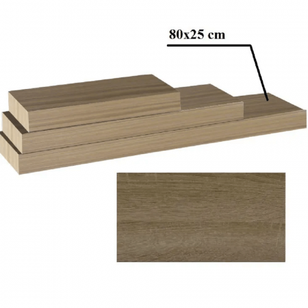 Living - Poliţă 80x25 din MDF, stejar trufă, GANA FY 11044-4