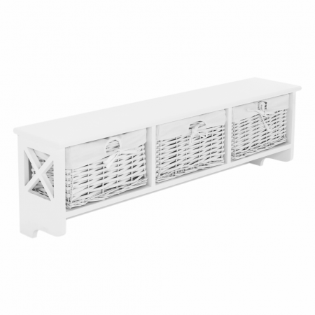 Poliţă cu 3 coşuri, alb, RAFAELLO [11]