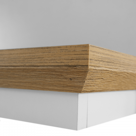 Poliţă MZ18, alb / stejar grand, LEON [4]