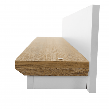 Poliţă MZ18, alb / stejar grand, LEON [7]