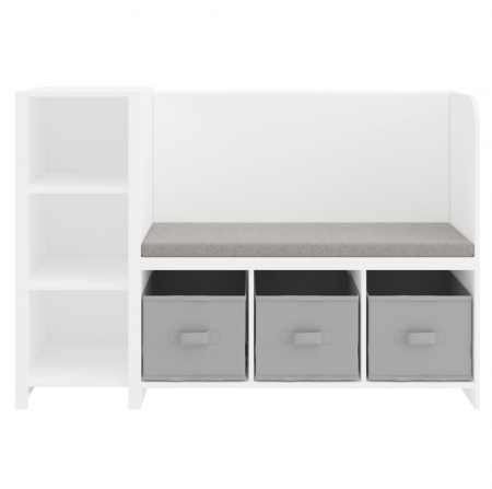 Raft cu bancă, alb/gri, BENKO [2]