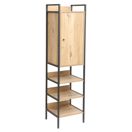 Toate Produsele - Raft cu dulap, stejar/negru, LORVA