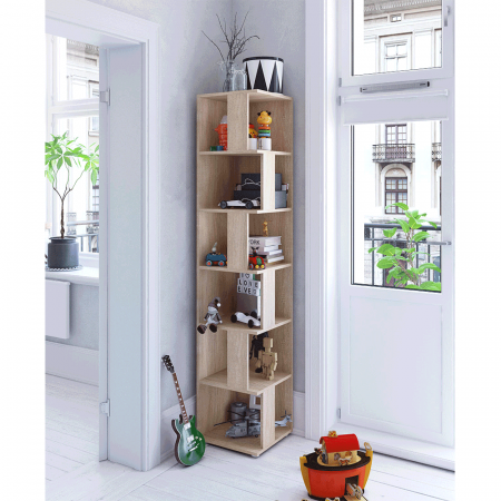 Raft de colţ, stejar sonoma, KORIND [1]