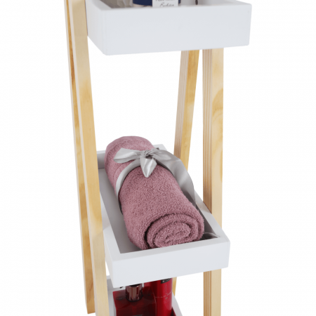 Raft de depozitare, alb / natural, ARVEN [3]