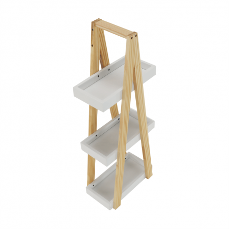 Raft de depozitare, alb / natural, ARVEN [12]