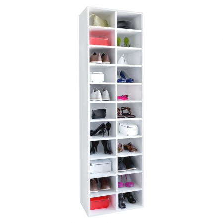 Toate Produsele - Pantofar cu rafturi, 184 cm inaltime x 54 cm latime x 34 cm adancime, capacitate mare incaltaminte ,alb