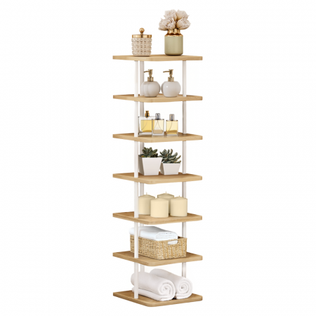 Raft multifuncţional, alb/stejar deschis, ETUDA TIP 1 [1]