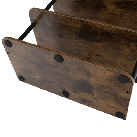 Raft multifuncţional, negru/lemn rustic, ETUDA TIP 2 [10]