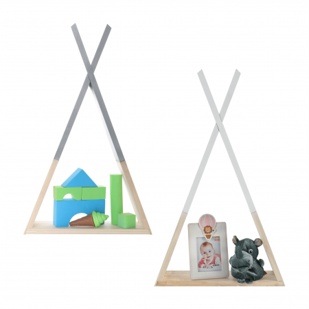 Raft pentru copii, gri / natural, JOLI [10]