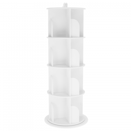 Raft pivotant, 4 poliţe, alb, ERION TIP 1 + cadou [10]