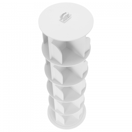 Raft pivotant, 5 poliţe, alb, ERION TIP 2 +cadou [8]