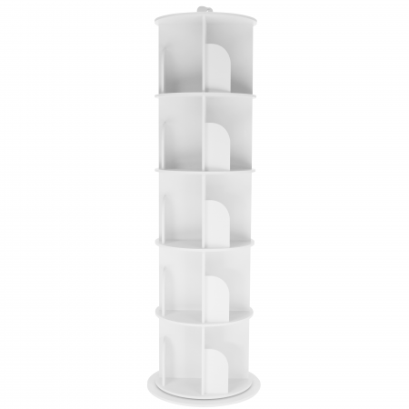 Raft pivotant, 5 poliţe, alb, ERION TIP 2 +cadou [7]