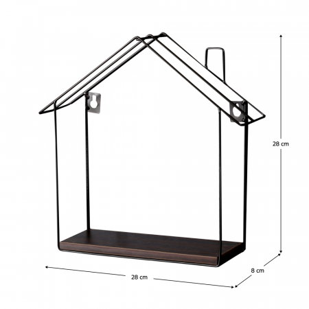 Raft suspendat, nuc / negru, KASITA [4]