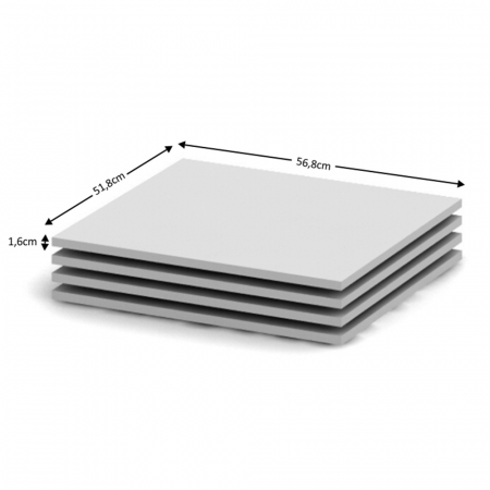 Rafturi 4 buc, albe, 56,8x51,8, BETTY 2 BE02-012-00 [1]