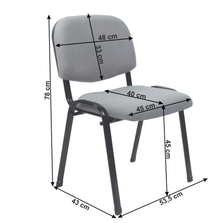 Scau de birou, gri, ISO 2 NEW [4]