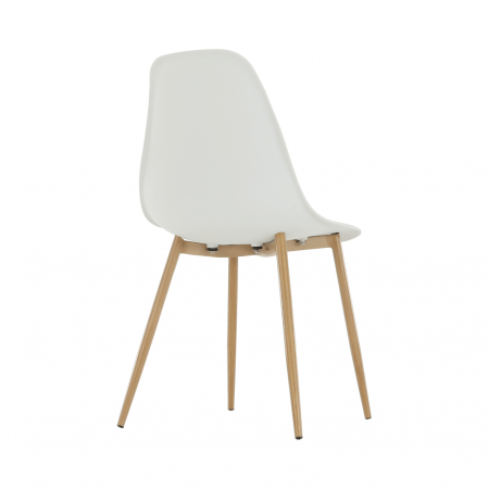 Scaun, alb/natural, SINTIA [12]