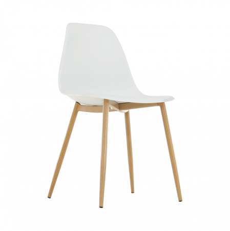 Scaun, alb/natural, SINTIA [13]
