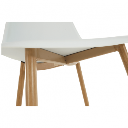 Scaun, alb/natural, SINTIA [15]