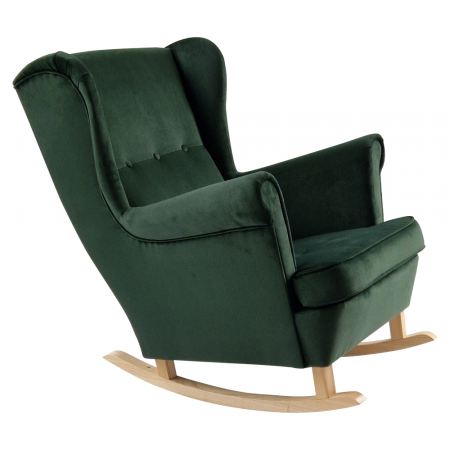 Scaun balansoar înalt, verde/fag, TEJA [4]