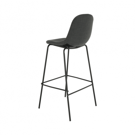 Scaun bar, material textil gri închis/metal, MARIOLA 2 NEW [10]