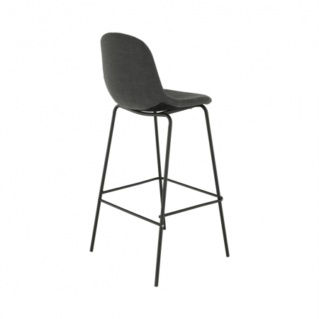 Scaun bar, material textil gri închis/metal, MARIOLA 2 NEW [8]