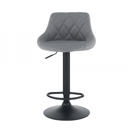 Scaun bar, material textil gri/negru, TERKAN [4]
