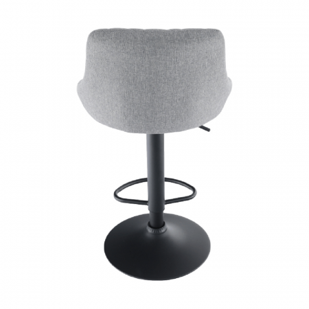 Scaun bar, material textil gri/negru, TERKAN [3]