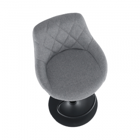 Scaun bar, material textil gri/negru, TERKAN [1]