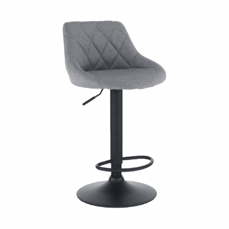 Scaune bucatarie - Scaun bar, material textil gri/negru, TERKAN