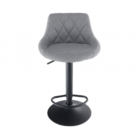 Scaun bar, material textil gri/negru, TERKAN [15]