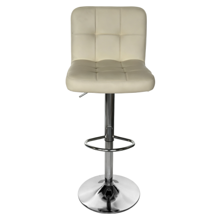 Scaun bar, piele ecologică bej/crom, KANDY 2 NEW [1]