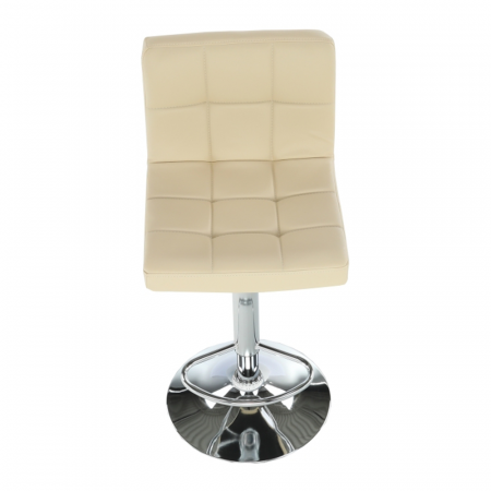 Scaun bar, piele ecologică bej/crom, KANDY NEW [5]