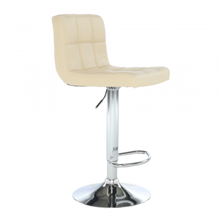 Scaun bar, piele ecologică bej/crom, KANDY NEW [2]
