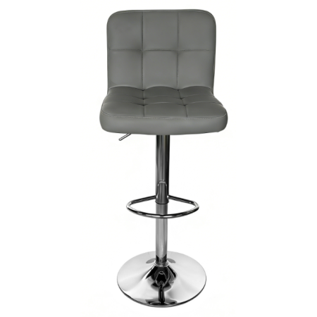 Scaun bar, piele ecologică gri/crom, KANDY 2 NEW [2]