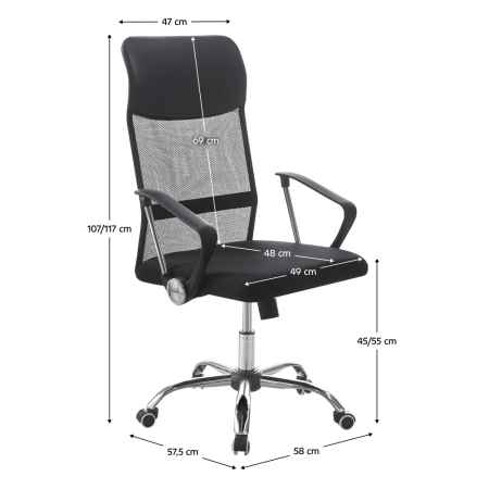 Scaun birou, negru, TC3-973M 5 NEW [5]